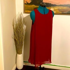 Maroon Cute midi dress.